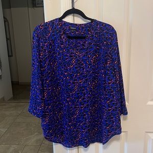 Torrid Leopard Blouse Electric Blue, Size 1